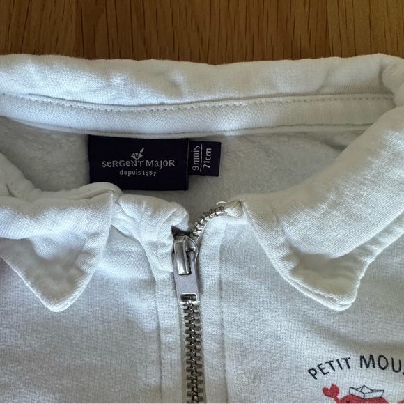 Sergent Major White and Blue Nautical Striped Sweater - Picture 2 of 2